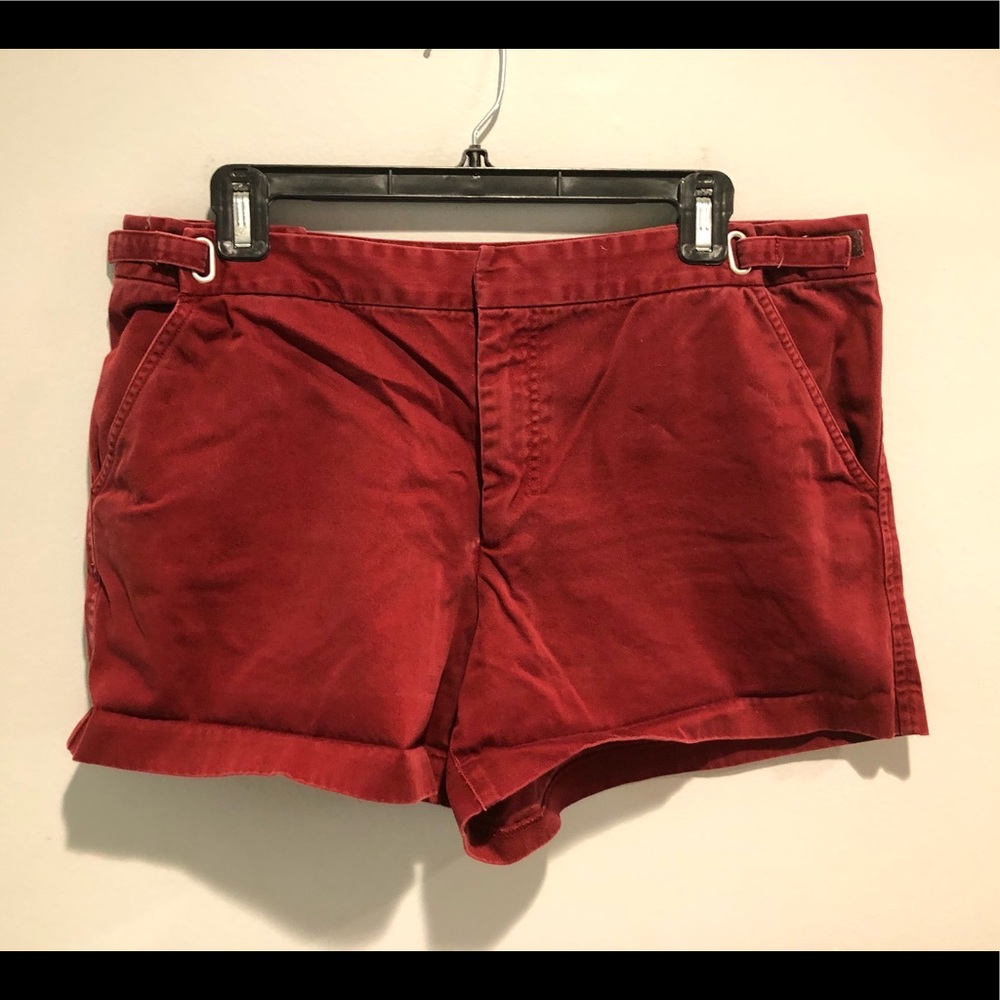 J Crew Size 14 Chino Shorts, Dark Red